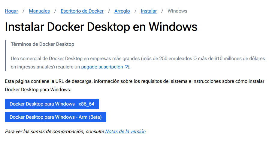 Descargar Docker Desktop