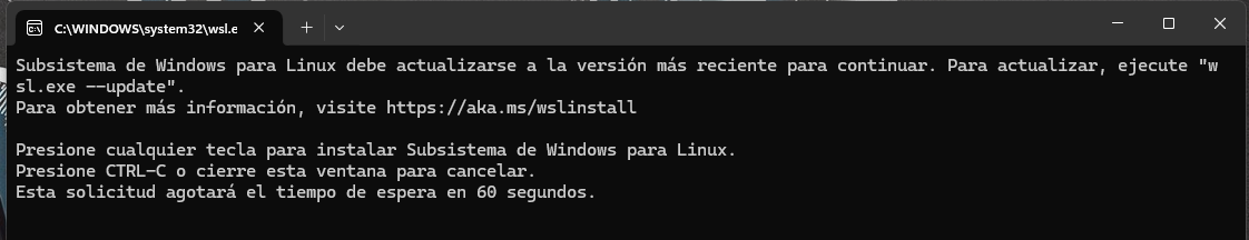 Sugerencia instalación de WSL