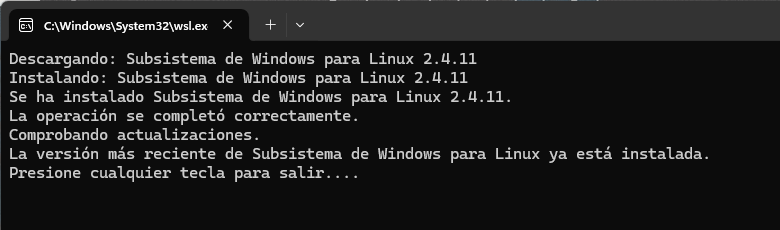 Instalado WSL